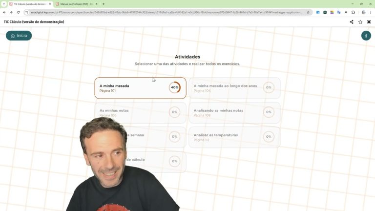 Manual Login 6 – Demonstração TIC calculo